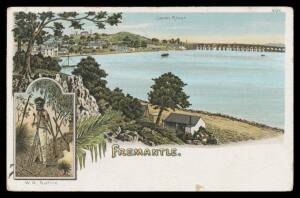 Western Australia - FREMANTLE: Good lot with four chromolithographs, lots of harbour & dockside activity, real photos including "Schools Demonstration/Fremantle Oval", 1919 "Arrival RMS Orsova" & "HMS Hood Breaking Away", etc, generally fine to very fine 
