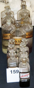 PHARMACEUTICAL: 14 glass bottles.