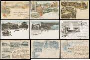 Austria - Box of mostly chromolitho "Gruss aus" or similar "Pozdrav z" multi-view cards from throughout the Austro-Hungarian Empire including many towns known today by quite different names in what later became Czechoslovakia Poland & Yugoslavia, noted 18