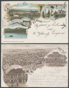 Austria - Box of mostly chromolitho "Gruss aus" or similar "Pozdrav z" multi-view cards from throughout the Austro-Hungarian Empire including many towns known today by quite different names in what later became Czechoslovakia Poland & Yugoslavia, noted 18 - 3