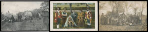 Subjects/Themes (Great Britain) - GIPSIES: Idle Moments "Gypsies in a Surrey Lane", GW Gibson "Gipsy Coronation, Yetholm" & No Publisher "A Gipsy Abode, New Forest", all unused, plus "Gipsies at Newark 1906" (used at 'NEWARK'), "Afternoon Tea" (stamp remo