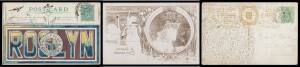 Subjects/Themes (Great Britain) - POSTAL MISCHIEF: Entertaining postally used group comprising 1) Address in mirror-writing, used 'GIBRALTAR' to Jersey; 2) with message & address in three alternating colours; 3) with alternating normal & inverted lines; 4