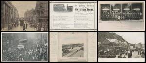 Subjects/Themes (Great Britain) - TRAMS: Extensive collection in four large albums with numerous Golden Age cards plus postcard-size photographs & many Pamlin Print reprints of classic cards, includes many decorated vehicles including for Royal Visits to 