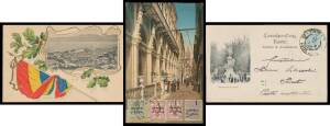 Italy - FIUME & TRIESTE: Attractive Fiume group including Undivided Backs x6 (one with Austrian stamp & 'GRUZ/GRAVOSA' cds & two with Hungarian stamps & 'FIUME' cds), two with embossed Flags, etc; Trieste Undivided Back with Domenico Rossetti illustration