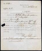 Postal History (Tasmania) - 1848 E.L. rated '2' for local delivery in Launceston with 2 fine strikes (front and back) of the scarce '1.0.CLOCK/20 SE/1848' c.d.s.&nbsp; - 2