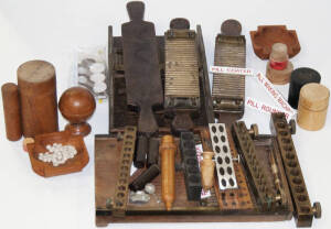 Range of pill making tools and equipment