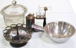 Small range of items including warming pan, ampule holder etc.