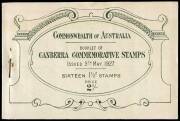 Booklets - 1927 (SG.SB22) 2/- 1&frac12;d Canberra booklet, complete MUH. Unit 7 on the first pane with "Flaw in top of first A of AUSTRALIA" variety. BW:132g. Remarkably fresh.