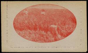 Letter Cards - 1922 2d Red KGV Sideface perf.12½ grey unsurfaced card (BW:LC49): "PINEAPPLES QUEENSLAND" (pickers) [102B], fine Unused. Cat.$250.