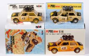 POLISTIL: 1:25 A Pair of Fiat 128 Rally East African Safari (S16). All mint in original cardboard boxes and labels. (2 items)