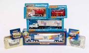 MATCHBOX: Group of Model Cars and Trucks Including 'Super Kings' Matchbox Formula Racing Team (K-160), 'Super Kings' Peterbilt Refrigeration Truck (K-31); And, 'Models of Yesteryear' 1912 Ford Model T (Y12/45). Most mint all in original cardboard packagin