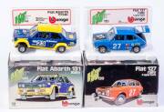 BURAGO: 1:24 Fiat Abarth 131 Rally (135); And, Fiat 127 Rally 4 Aperture (120). All mint in original cardboard boxes and labels. (2 items)