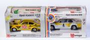 BURAGO: 1:24 Opel Kadett GT/E Rally (129); And, Opel Ascona 400 (153). All mint in original cardboard boxes and labels. (2 items)