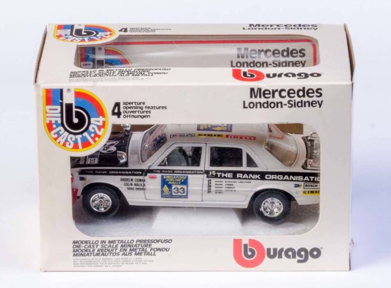 BURAGO: 1:24 Mercedes London-Sidney (163). Mint in original cardboard boxes and labels. (1 item)