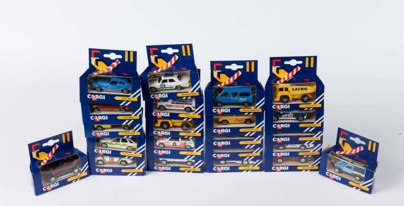 CORGI: Group of Model Cars Including Renault Traffic Bus (J55); And, MG Metro (J26). All Mint in original cardboard boxes. (22 itmes) 