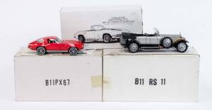 FRANKLIN MINT: 1:24 Group of Model Cars Including 1967 427 Corvette Roadster (8805); And, 1925 Rolls Royce Silver Ghost Tourer (B11RS11); And,&nbsp;1963 Chevrolet Corvette Stingray (B11PX67). All mint in original packaging. (11 items)