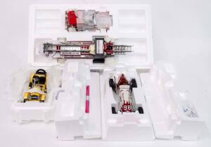 FRANKLIN MINT: Group of Model Cars and Trucks Including 1:34 Scale 1965 Seagrave Fire Engine Aerial Ladder Truck (B11WT77); And, 1:24 Scale 1967 Corvette L88 Convertible (B11UL65); And, 1:16 Scale1952 Agajanian Special Racing Car (B11YO19); And 1:24 1915 