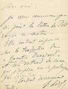 FRANZ LISZT (1811-1886): Composer & Pianist, letter in French to a friend the German music critic R.Pohl. Plus hand written envelope in Liszt's own hand. Excellent condition.