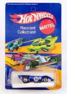 MATTEL: Hot Wheels Die-Cast Metal 1970 'Ferrari 312P' Blue (6973). Mint condition in original packaging.