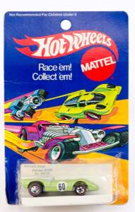 MATTEL: Hot Wheels Die-Cast Metal 1970 'Ferrari 312P' Lime Green (6973). Mint condition in original packaging.