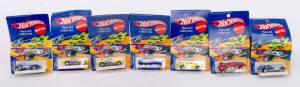 MATTEL: Hot Wheels 1969-70s Including Double Header (5880) Red; And, Sweet 16 (6007) Blue. All mint in original cardboard packaging. (7 items)