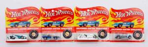 MATTEL: Hot Wheels Group of 1970s California Custom Miniatures Including Six Shooter Green; And, Mutt Mobile Blue; And, Special Delivery Blue. Most mint, all in original cardboard boxes. (8 items)