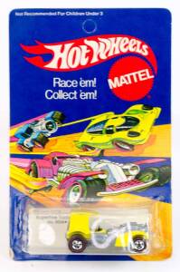 MATTEL: Hot Wheels Die-Cast Metal 1972 'Superfine Turbine' Yellow (6004). Mint condition in original packaging.