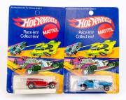 MATTEL: Hot Wheels Die-Cast Metal 1969 'Hiway Robber' Blue (6979); And, 1969 'Prowler' (6965). Mint condition in original packaging.