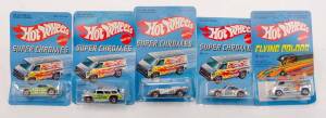 MATTEL: Hot Wheels Group 1969-1974 'Super Chromes' Including Super Van (35); And, Steam Roller (9208). Most mint in original cardboard packaging. (12 items)