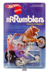 MATTEL: Hot Wheels Die-Cast Metal 'RRRumblers' 1970's 'Boneshaker' Yellow Figure (6645). Mint condition in original packaging.