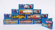 MATTEL: 1:63 Hot Wheels Complete Group of 6 1980s Steering Rigs (Numbers 1915-1920). All mint in original cardboard packaging with accompanying catalog.