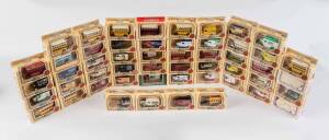 LLEDO: Group of 'Models of Days Gone' including Harold L. Bennett Insurance Car; And, Famous of Cheltenham Van. All Mint in original cardboard boxes. (56 itmes)&nbsp;
