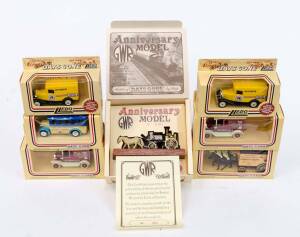 LLEDO: Group of 'Models of Days Gone' Including GWR Anniversary Model (5); And, Cadbury Cocoa truck (6); And, Ryder Truck Rental (13). Most Mint, all in original cardboard packaging. (29 items)