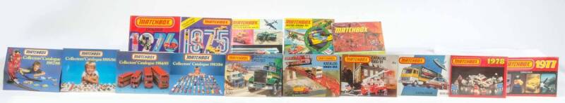 MATCHBOX: Group of Collectors Catalogs for the years 1972 to 1987/88. Mint condition. (23 items)