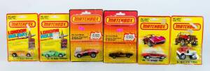 MATCHBOX: Group of Model Cars Including Bushwacker; And, 'Limitied Edition' Hot Popper; And, 'London Holiday' Datsun 280Z (24). Most mint, all in original cardboard packaging. (44 items)