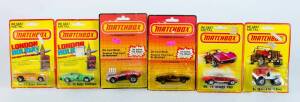 MATCHBOX: Group of Model Cars Including Bushwacker; And, 'Limitied Edition' Hot Popper; And, 'London Holiday' Datsun 280Z (24). Most mint, all in original cardboard packaging. (44 items)