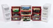 MATCHBOX: Group of Model Cars Including 1934 Ford AA Pick-Up Truck 'The Snowy Carolers' (YY062A/B-M); And, Mercedes L5 Lorry 'Ronald McDonald House' (YCH08-M); And, 'Models of Yesteryear' 1929 Garrett Steam Wagon (Y-37). All mint in original cardboard pac