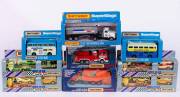 MATCHBOX: Group of Large Sets Including Pepsi Team Convoy; And, Super Kings Refuse Truck (K-111); And, Tipper Truck (K-18). All mint in original cardboard packaging. (9 items)