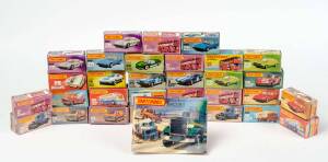 MATCHBOX: A Group of Model Cars Including Police Patrol Rola-matics (20); And, Airport Coach (65); And, 1982/83 Collectors Catalogue. Most Mint, all in original cardboard boxes see image for condition. (33 items)