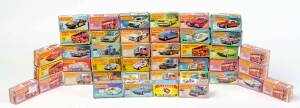 MATCHBOX:  A Group of Model Cars Including The Londoner (17); And, Dodge Delivery Truck (72); And, seafire (5). Most Mint, all in original cardboard boxes see image for condition. (42 items)