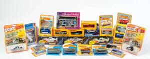 MATCHBOX: Group of Models Including Skybuster NASA Space Shuttle (SB-3); And, Code Red Police Car; And Pull-Back Motor MTC-11 Porsche 959. All in original cardboard boxes with labels see photo for condition. (24 items)