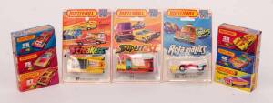 MATCHBOX: Group of 1970s Model Cars Including Superfast Lamborghini Countach (27); And, Rola-Matics Fandango (35); And, Streakers Lotus Super Seven (60). All mint in original packaging. (39 Items)