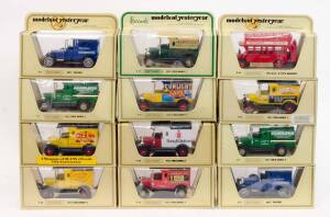 MATCHBOX: Group of 'Models of Yesteryear' car Including Deans of Leeds 75th Anniversary 1912 Ford Model T (T-12); And, Maggis 1927 Talbot (Y-5); And, Zerolene Standard Oil Company 1912 Ford Model T (Y-3); And, Schweppes 1922 A.E.C. 'S' Type Omnibus (T-23)