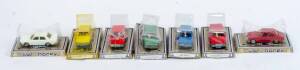 NOREV: Group of 'Mini Jet' Model Cars including Renault 14 (419); And, Peugeot 604 (414); And, Talbot Solara (439). Most mint, all in original packaging. (50 items)