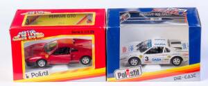 POLISTIL: 1:25 Ferrari GTO (2214); And, Ferrari 308 Rally (S238). All mint in original cardboard boxes and labels. (2 items)