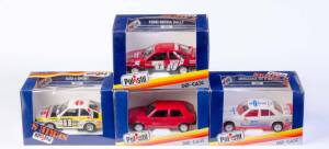 POLISTIL: 1:25 Ford Sierra Rally (S236); And, Mercedes 190 E 2.3 16 (S235); And, Nuova Golf (S209); Audi 4 Sport (S211). All mint in original cardboard boxes and labels. (4 items)