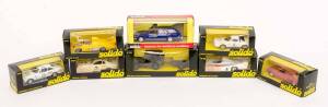 SOLIDO: Model Car Group Including Porsche 936 Le Mans (86); And, Toyota Celica (1094); And, Break 504 Gendarmerie (23B). All mint in original cardboard boxes. (17 items)