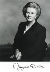 MARGARET THATCHER (1925-2013): Prime Minister of the United Kingdom 1979-1990, fine signature on portrait photograph. Excellent condition.