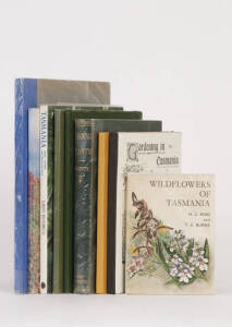 GARDENING: Books including "The Movements and Habits of Climbing Plants" by Charles Darwin [2nd Edition, London, 1875]; "Gardening in Tasmania" by Raphael [Hobart, 1972] x2; "Wildflowers of Tasmania" by King & Burns [Brisbane, 1969].