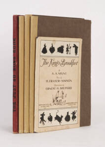 A.A.MILNE: (4) Childrens song books; "More Very Young Songs", illustrated by E.H.SHEPARD, music by H.Fraser-Simon [First edition 1928 Methuen & Co. Britain], brown boards with paper label and cloth spine; "Teddy Bear & Other Songs From When We Were Very Y